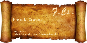 Faust Csepel névjegykártya